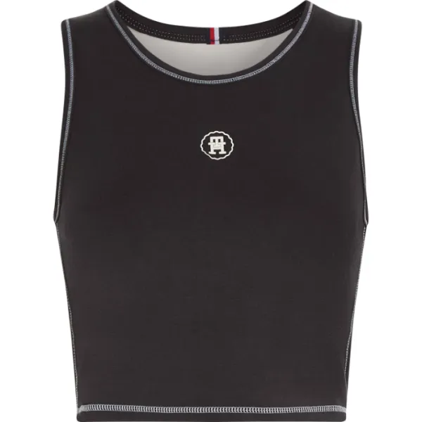 Tommy Hilfiger WW0WW41128  Crest Contrast Seam Fitted Tank  