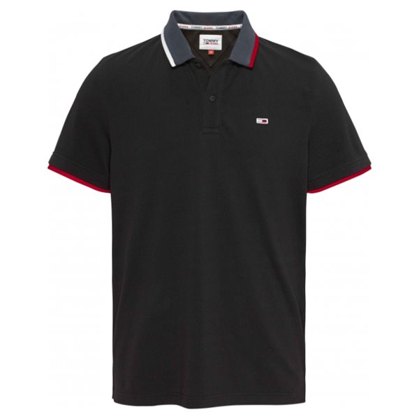 Tommy Jeans DM0DM15076  Reg Flag Neck Polo 