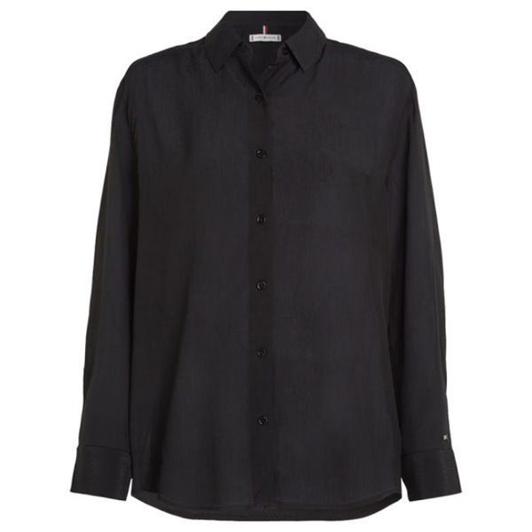 Tommy Hilfiger WW0WW40535 Fluid Viscose Crepe Shirt 