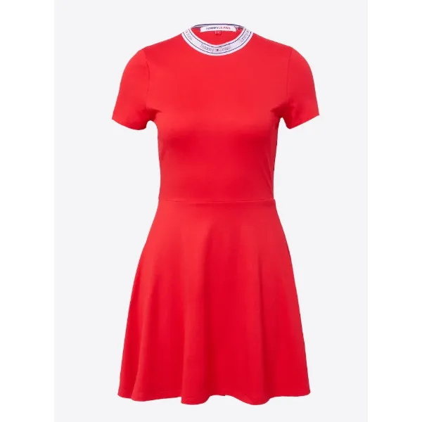 Tommy Hilfiger Vestido DW0DW15755 Tjw Logo Taping Fit Flare  