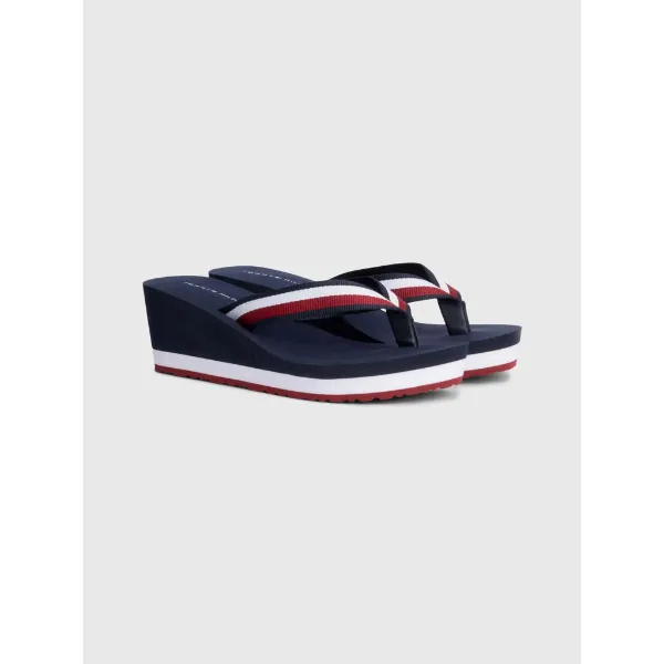 Calçado Tommy Hilfiger FW0FW07263 ESSENTIAL CORP FLIP FLOP WEDGE  