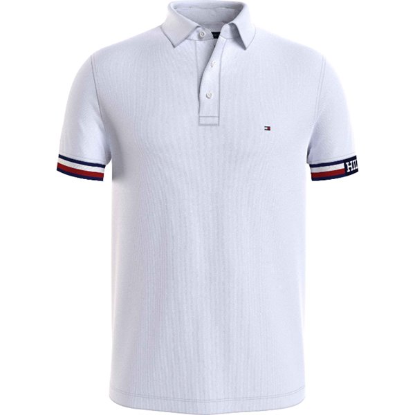 Tommy Hilfiger  MW0MW33585   Monotype Flag Cuff Slim Fit Polo  